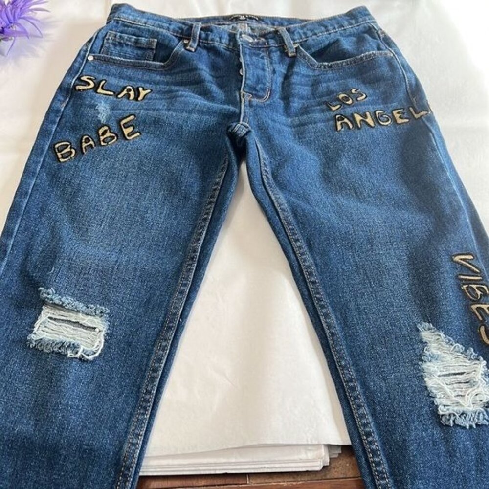 Kendall & Kylie Cropped Skinny Jeans Size 24 - Picture 7 of 10